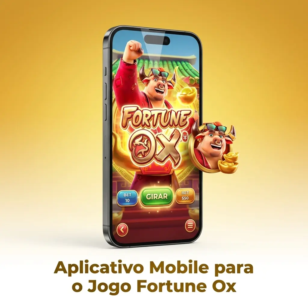 Aplicativo mobile Fortune Ox para Android e iOS com gráficos otimizados e acesso rápido ao jogo