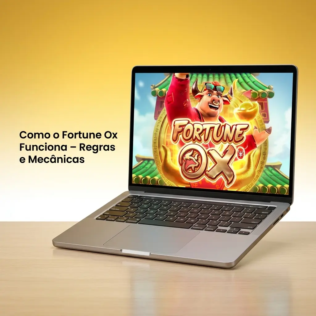 Grade 3x3 do Fortune Ox com símbolos alinhados, multiplicadores progressivos e controles de aposta na interface do jogo