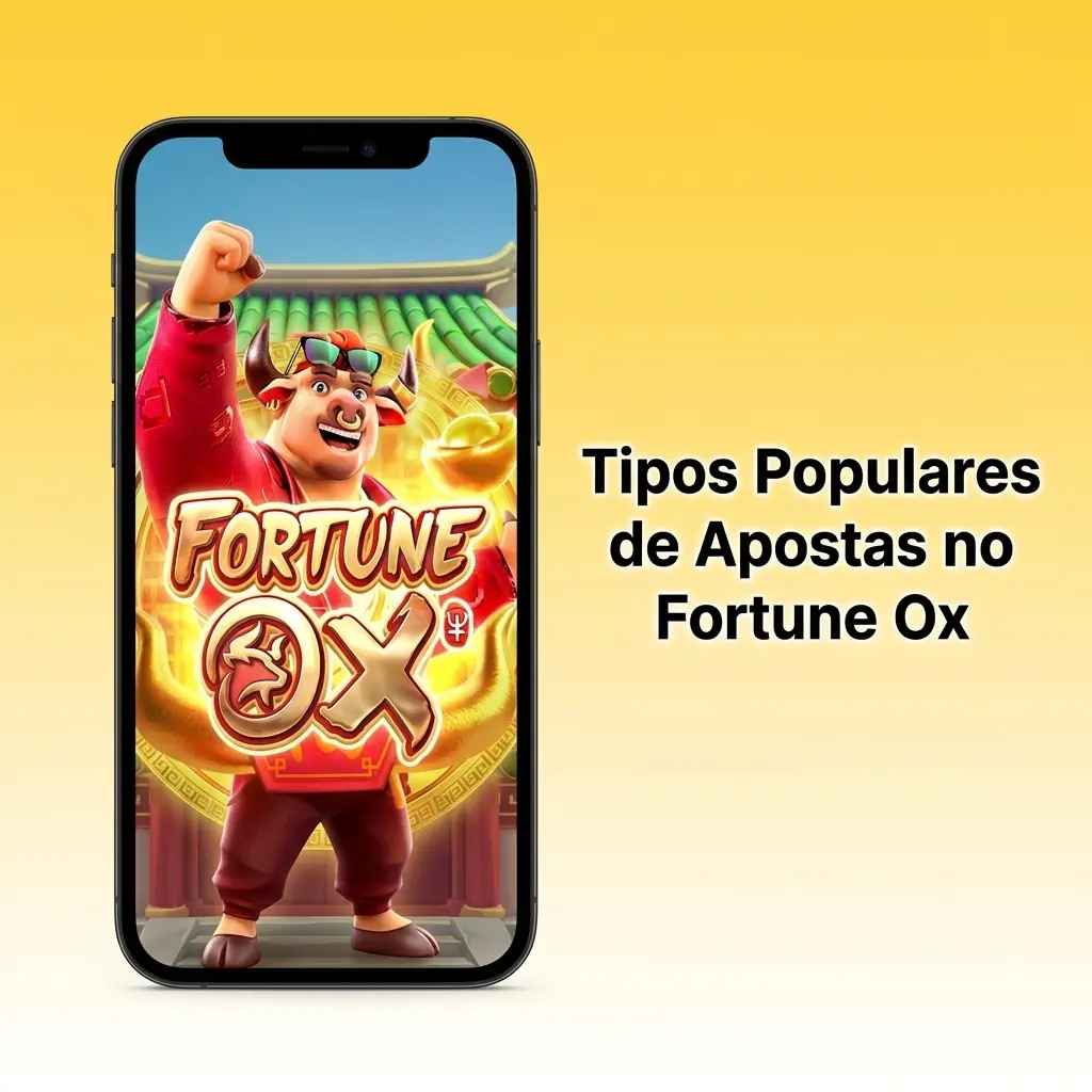 Tipos populares de apostas no Fortune Ox com valores de BRL 0,20 a BRL 500,00 por rodada